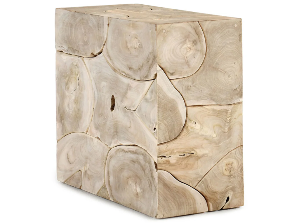 Sorrento Solid Wood Rectangle End Table - Bleached - main image