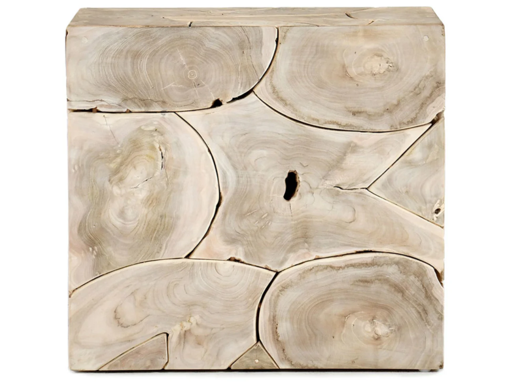 Sorrento Solid Wood Rectangle End Table - Bleached - image 2