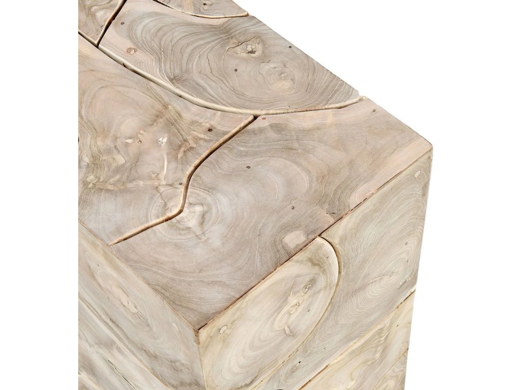 Sorrento Solid Wood Rectangle End Table - Bleached - image 3