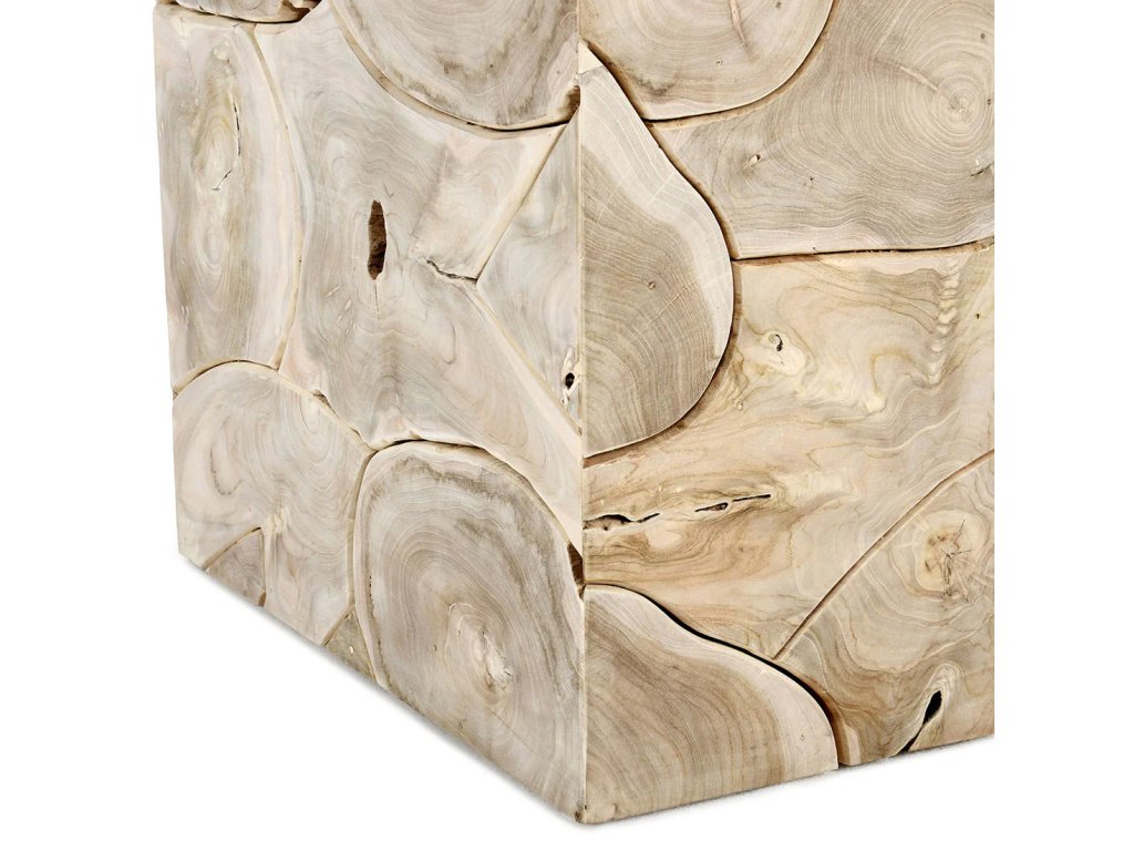 Sorrento Solid Wood Rectangle End Table - Bleached - image 4