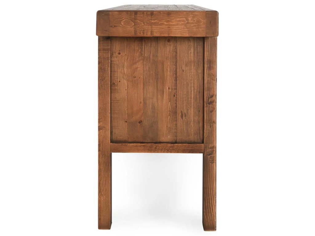 Lahey Solid Wood 11Dwr Rectangle Console Table - Mission Brown - main image