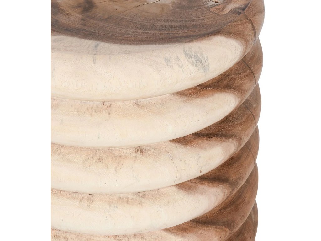 Gala Solid Wood Round End Table - Natural - image 1