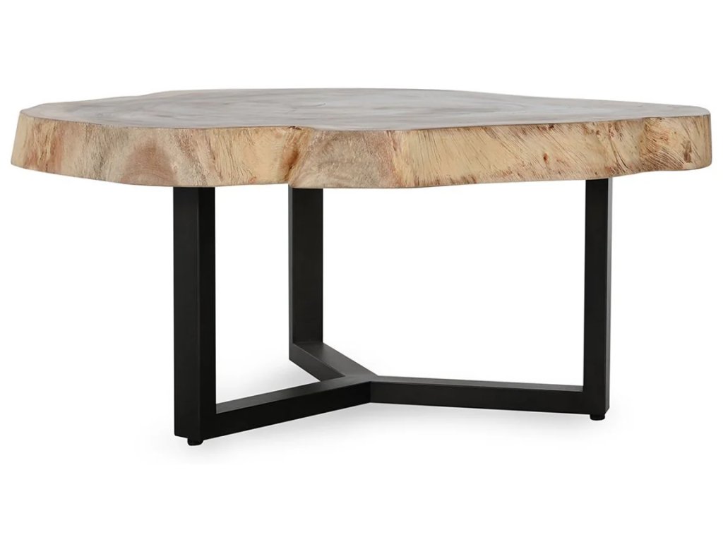Celine Solid Wood Live Edge Coffee Table - Natural - main image