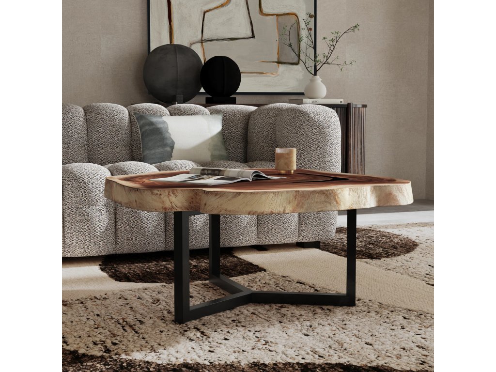Celine Solid Wood Live Edge Coffee Table - Natural - image 5
