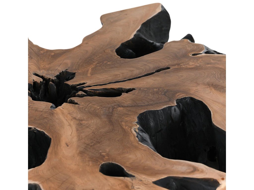 Cypress Teak Root Square Coffee Table - Black/Natural - main image