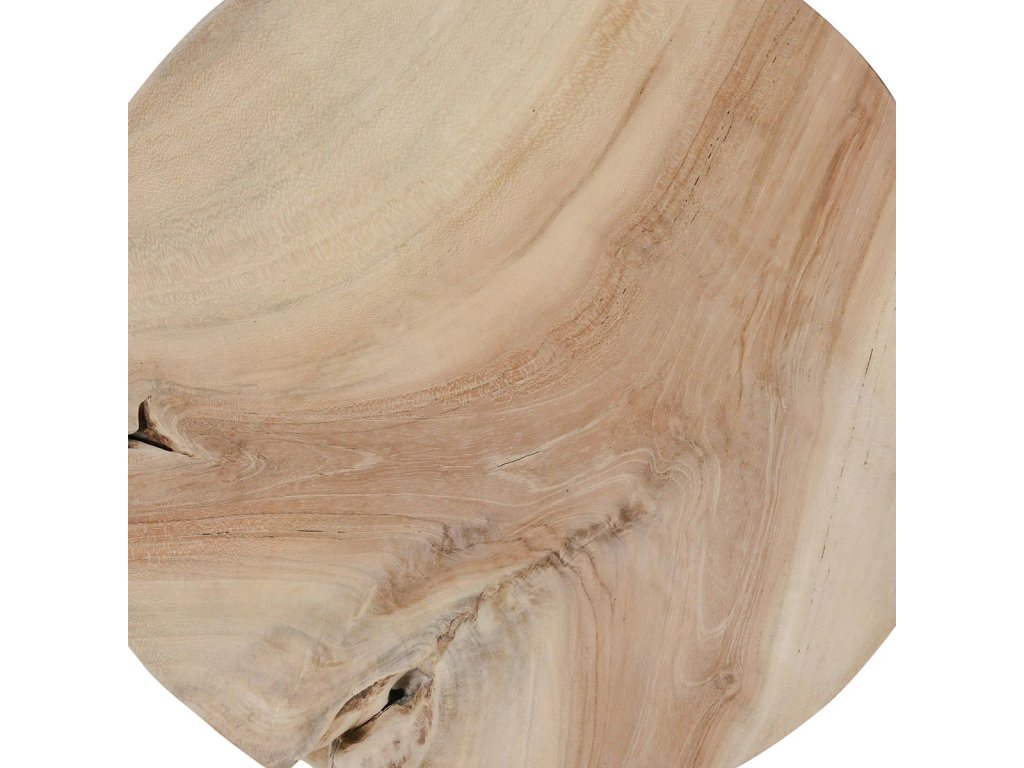 Dacosta Solid Wood Round Accent Table - White Wash - image 2