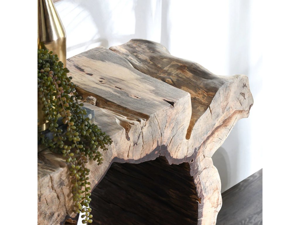 Odette Solid Wood Rectangle Console Table - Natural - image 6