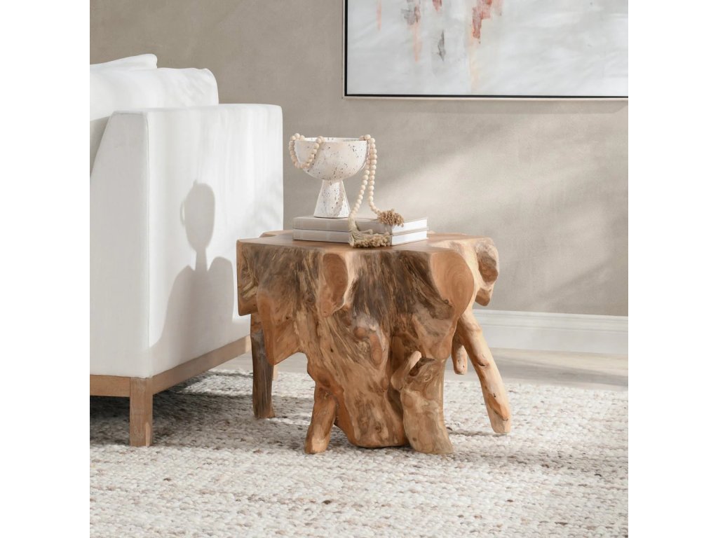 Cypress Teak Root End Table - image 5