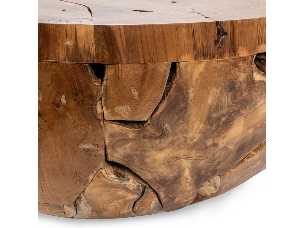 Garford Solid Wood Round Coffee Table - Natural - image 3