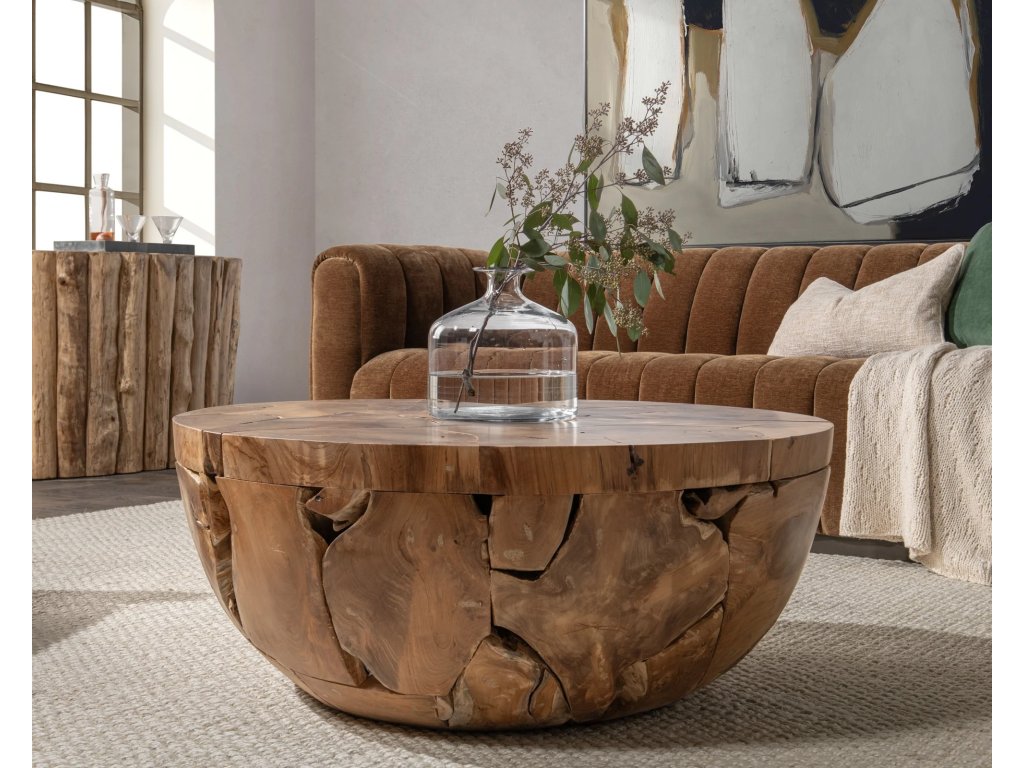 Garford Solid Wood Round Coffee Table - Natural - image 5