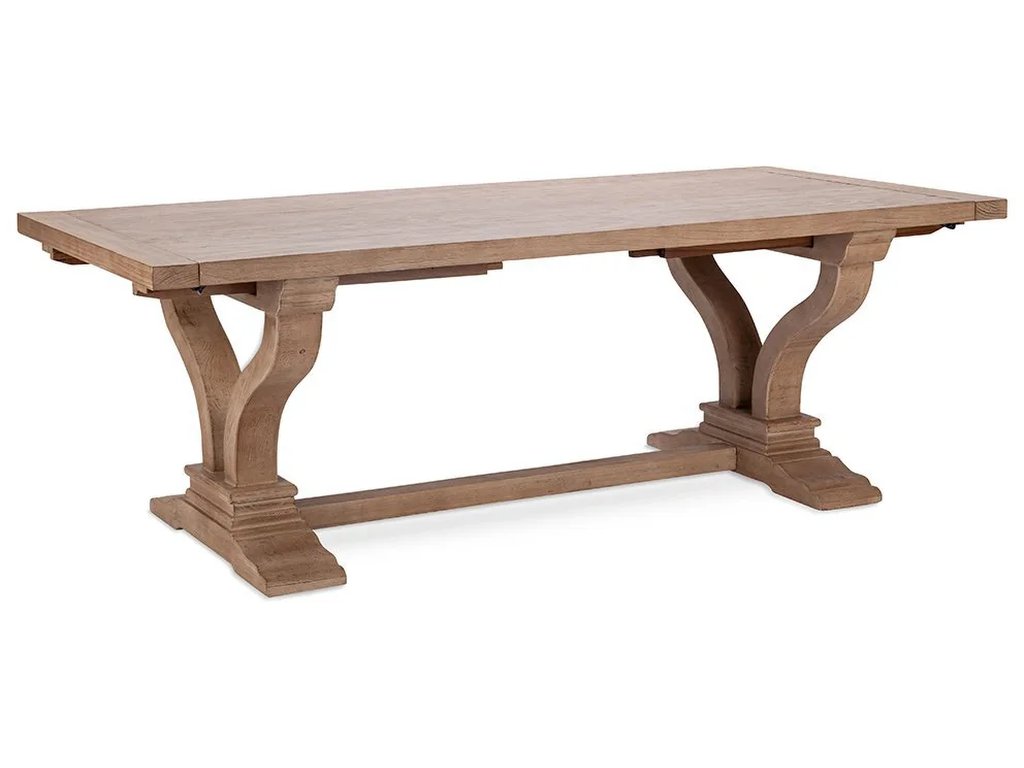 Alexander Solid Wood Extending Dining Table - Distressed Brown - main image
