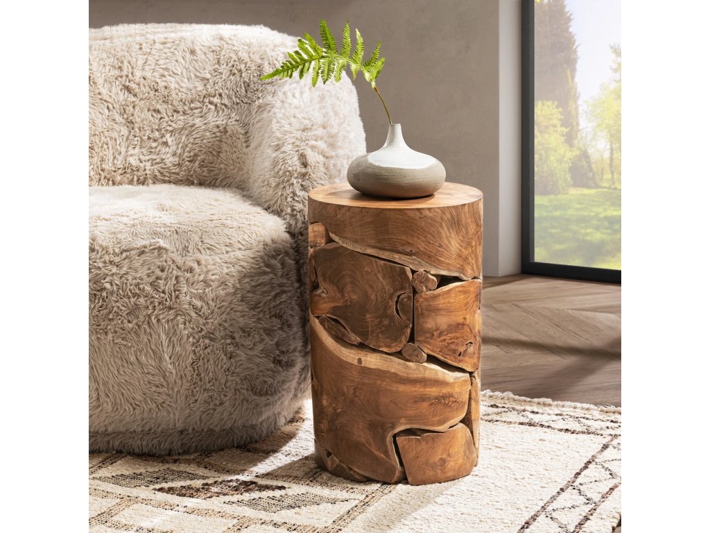 Rhea Round Accent Table - Natural - image 6