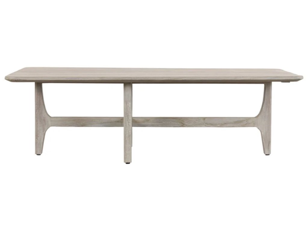Dawn Outdoor Rectangle Coffee Table - Gray - image 1