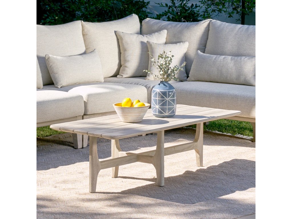 Dawn Outdoor Rectangle Coffee Table - Gray - image 4