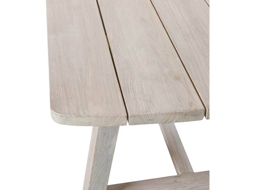 Agnes Outdoor Rectangle Dining Table - Gray - main image