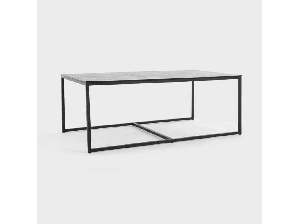 Buckley Cast Aluminum Rectangle Coffee Table Set of 3 - Dark Antique - main image