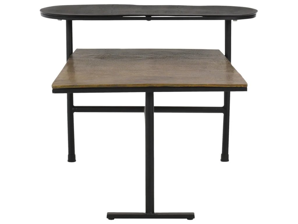 Wagner Cast Aluminum Rectangle Coffee Table - Dark Antique - main image