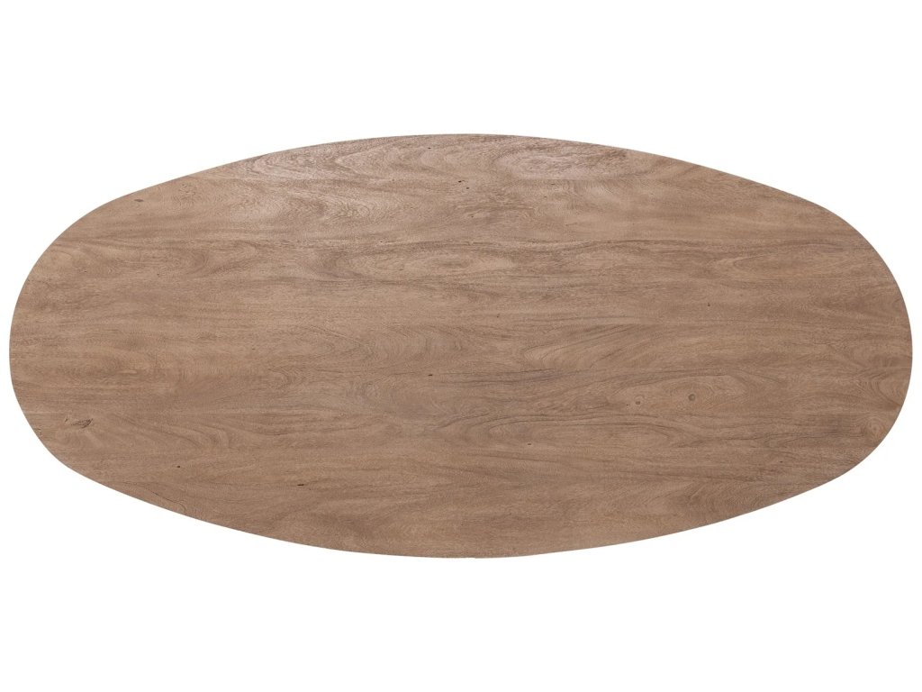 Amra Solid Wood Oval Dining Table - Sandstone Greige - image 3