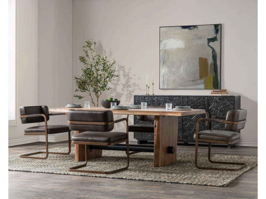 Brinton Solid Wood Rectangle Dining Table - Acorn Brown - image 5