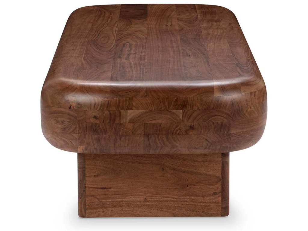 Craig Solid Wood Rectangle Coffee Table - Acorn Brown - image 1