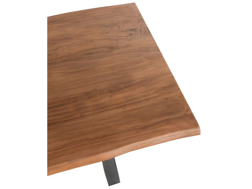 Bellamy Solid Wood Rectangle Dining Table - Amber Brown - image 3