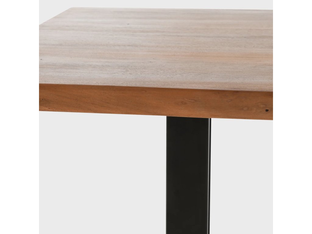 Bellamy Solid Wood Rectangle Dining Table - Amber Brown - image 4