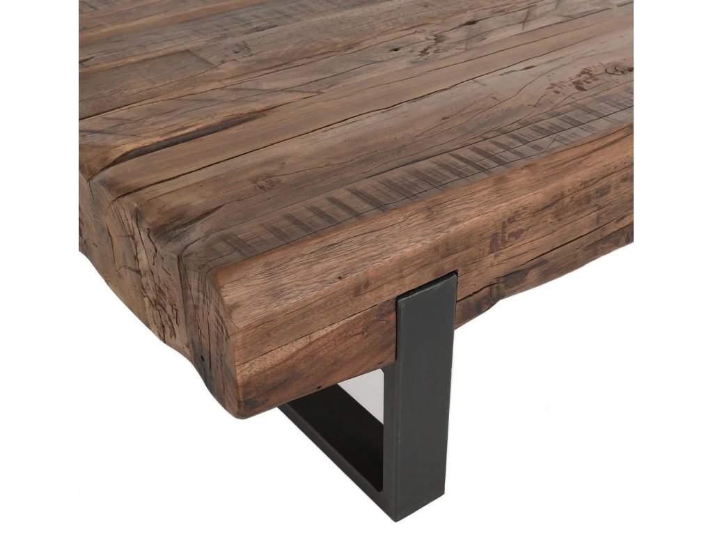 Duarte Solid Wood Rectangle Coffee Table - Rustic Brown - image 1