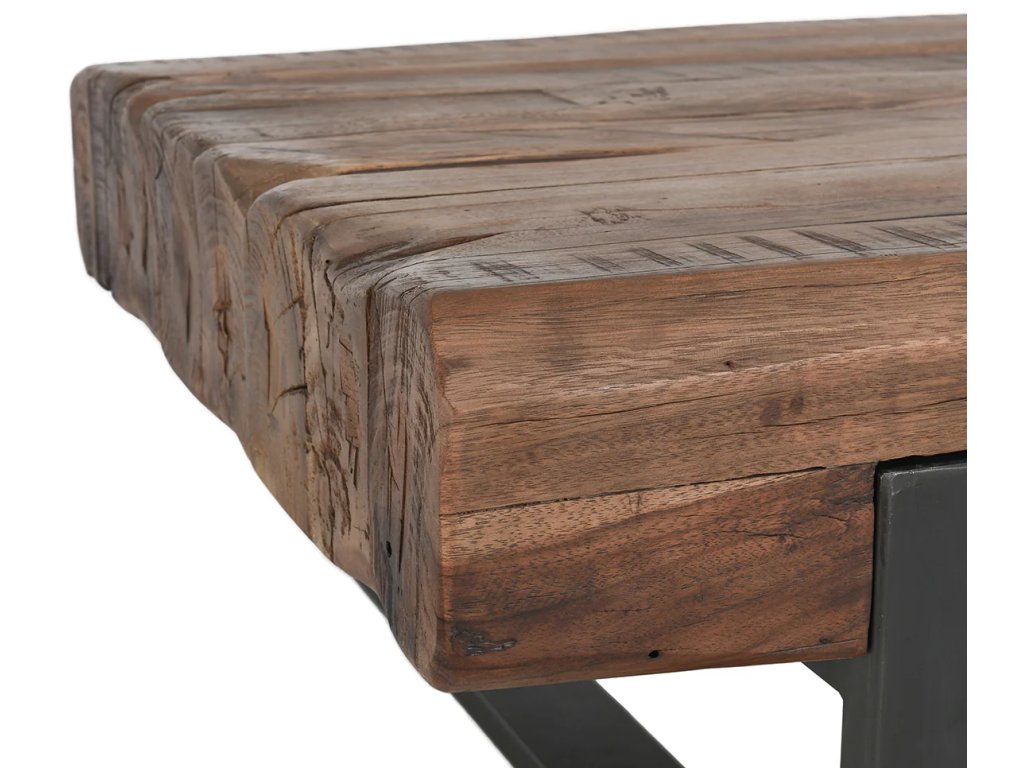 Duarte Solid Wood Rectangle Coffee Table - Rustic Brown - image 2