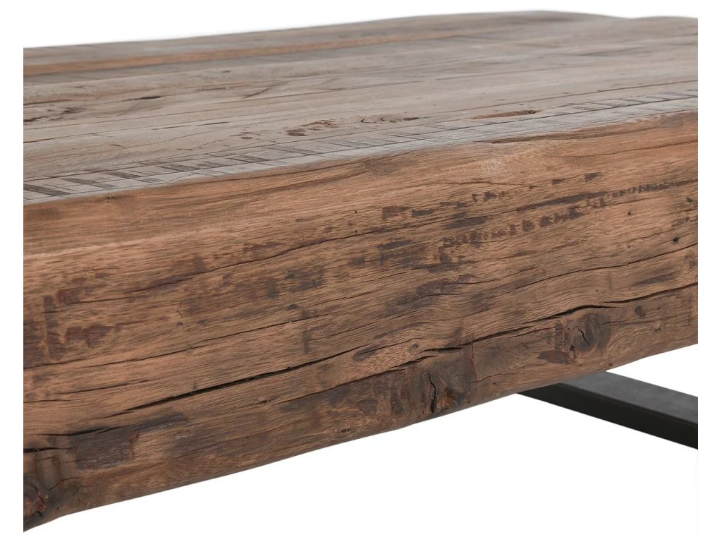 Duarte Solid Wood Rectangle Coffee Table - Rustic Brown - image 3