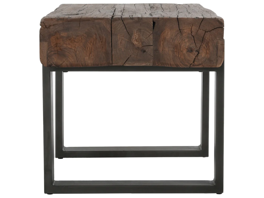 Duarte Solid Wood Rectangle End Table - Rustic Brown - image 1