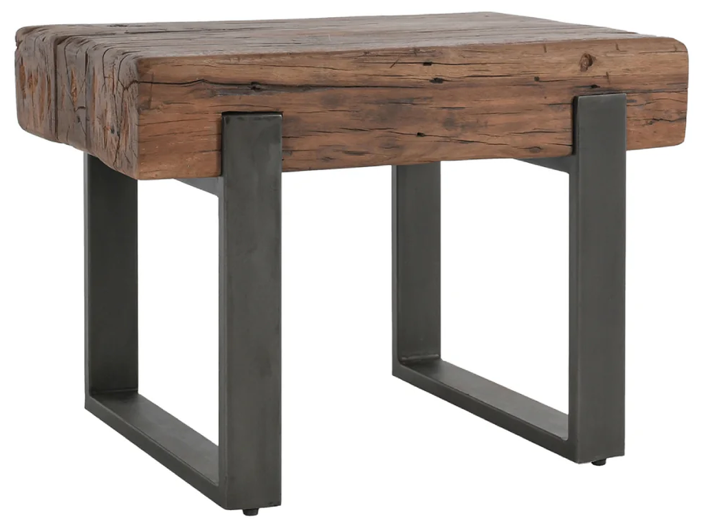 Duarte Solid Wood Rectangle End Table - Rustic Brown - main image