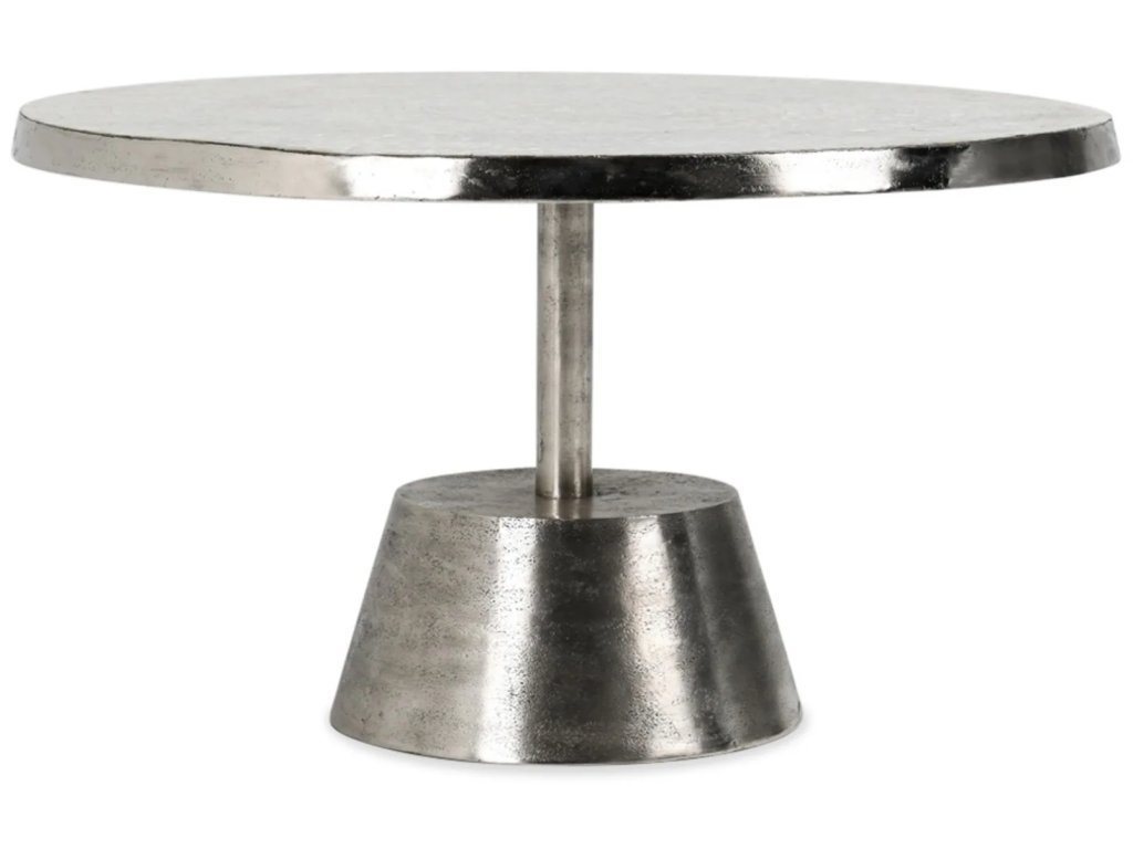 Ariel Aluminum Round Coffee Table - Silver - main image