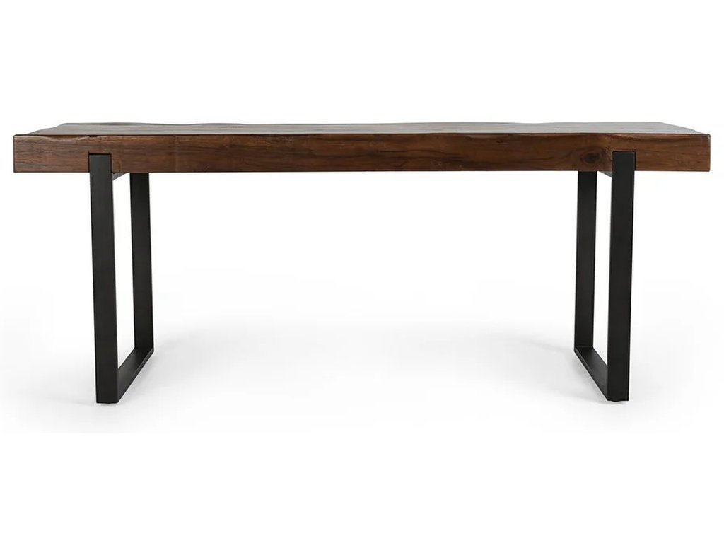 Duarte Solid Wood Rectangle Counter Table - Rustic Brown - main image