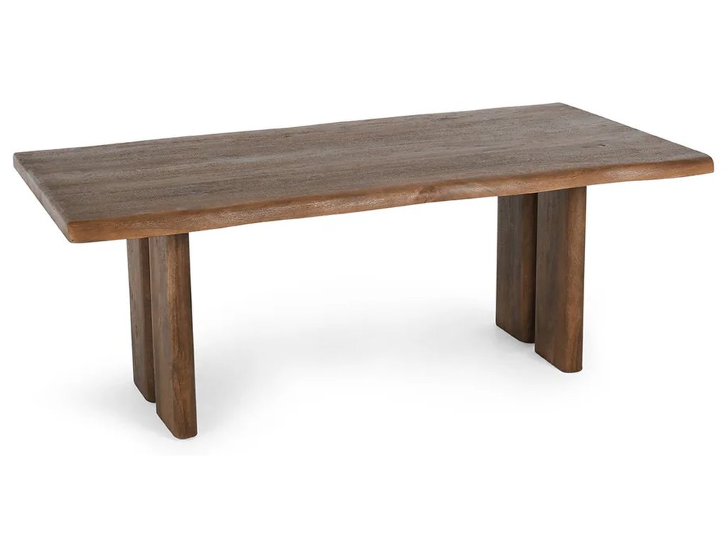 Holmes Solid Wood Rectangle Dining Table - Artisan Brown - image 2