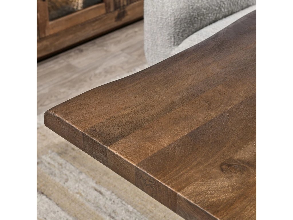 Holmes Solid Wood Rectangle Dining Table - Artisan Brown - image 6