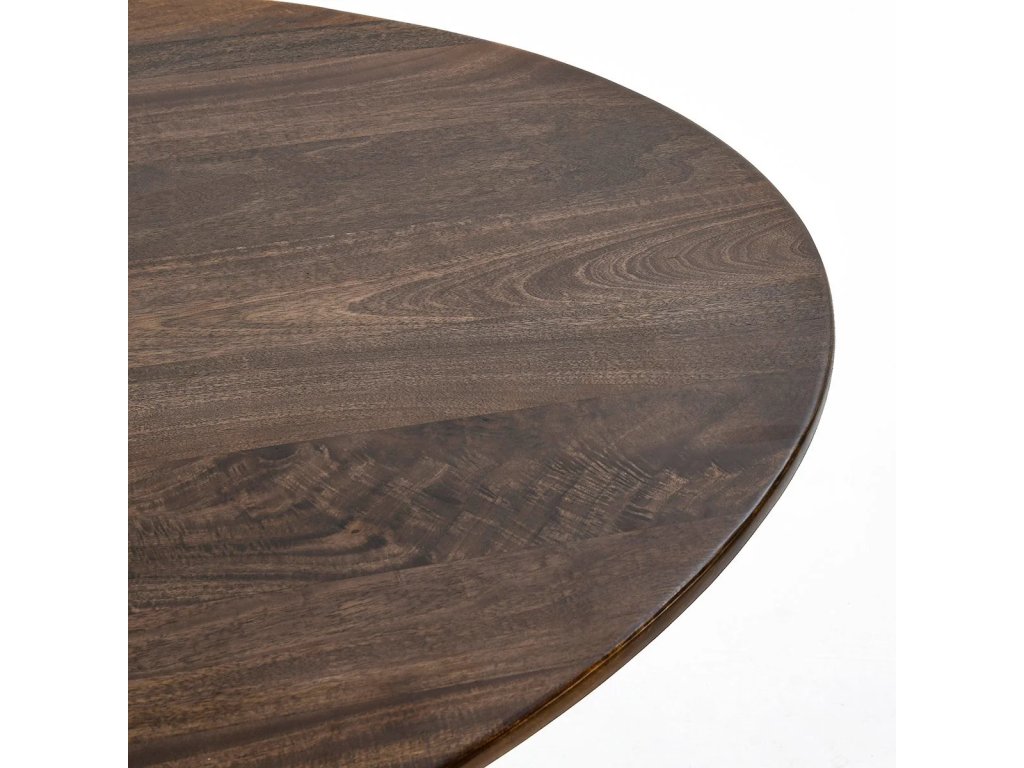 Norwood Solid Wood Oval Dining Table - Bark Brown - image 1