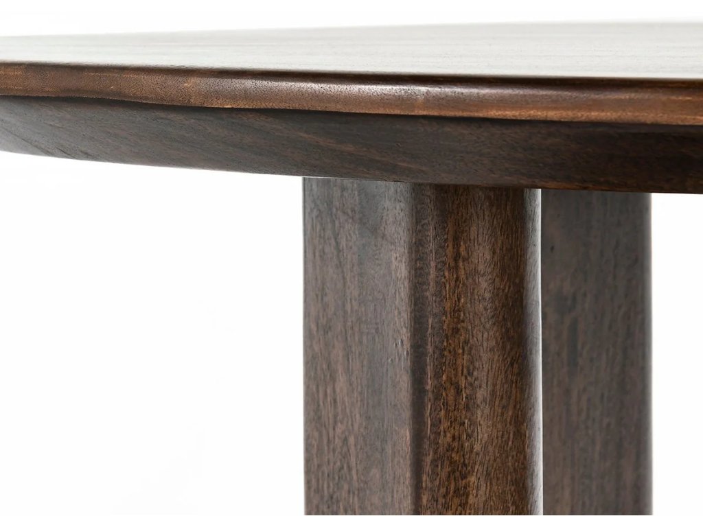 Norwood Solid Wood Oval Dining Table - Bark Brown - image 2