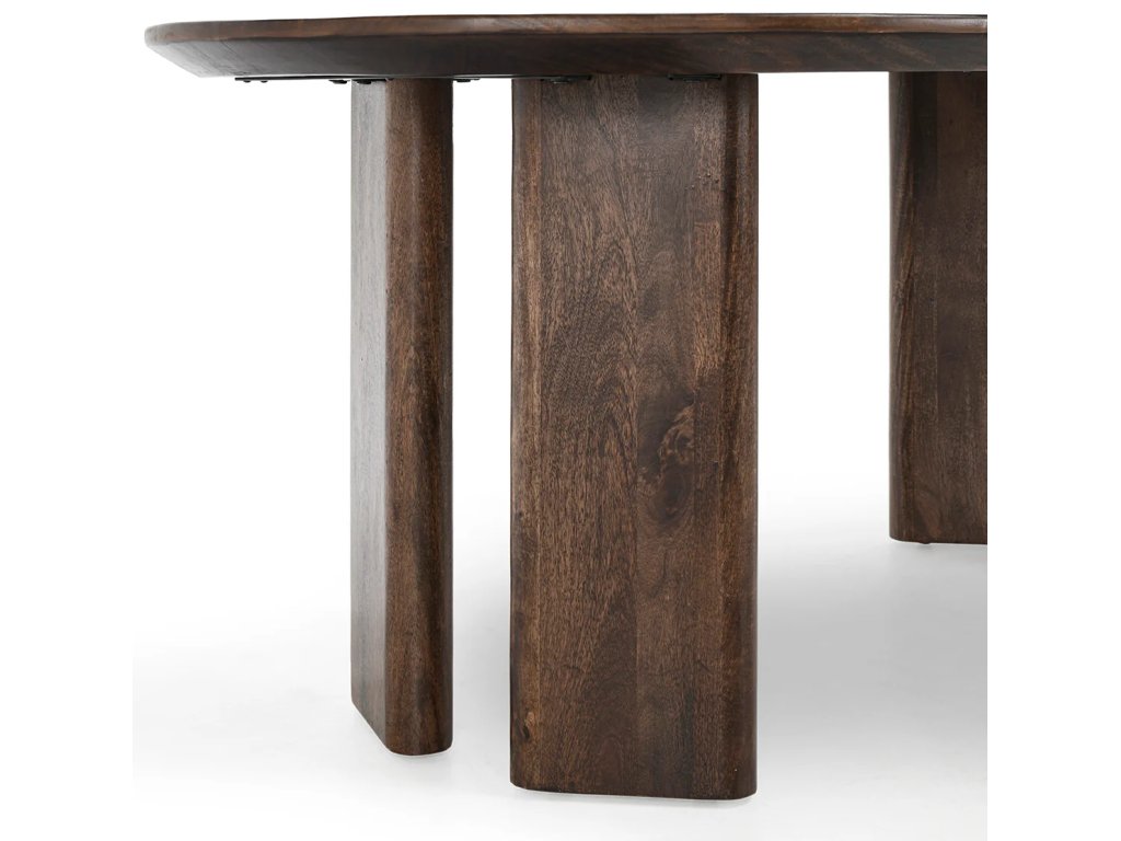 Norwood Solid Wood Oval Dining Table - Bark Brown - image 3