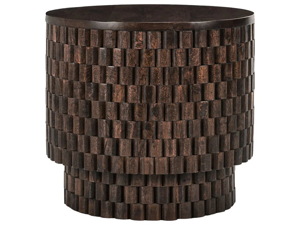 Norwood Solid Wood Round End Table - Bark Brown - main image