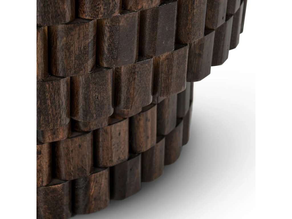 Norwood Solid Wood Round End Table - Bark Brown - image 4