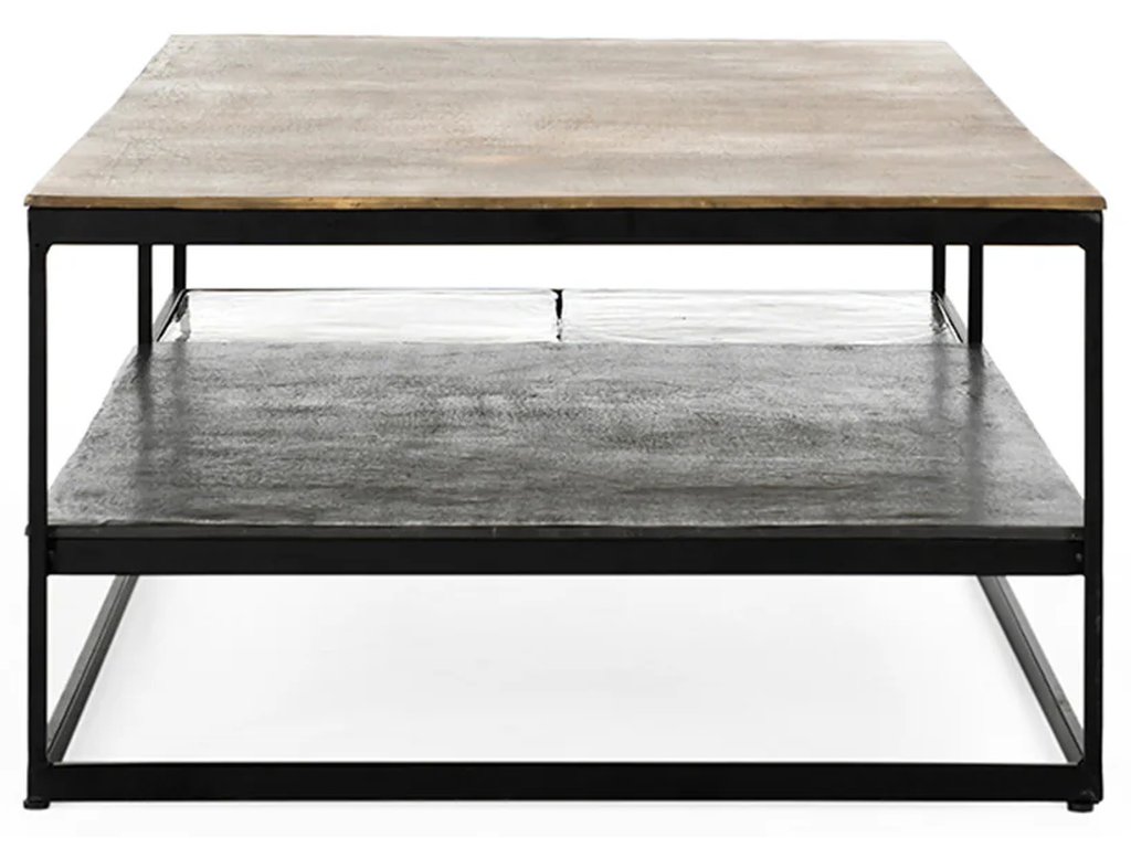 Remmy Cast Aluminum Rectangle Coffee Table - Brass Antique - main image