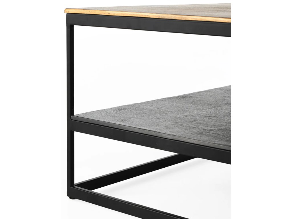 Remmy Cast Aluminum Rectangle Coffee Table - Brass Antique - image 2