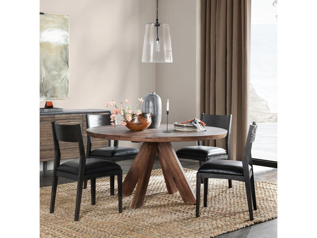 Rodrigo Round Dining Table - Hickory Brown - image 6