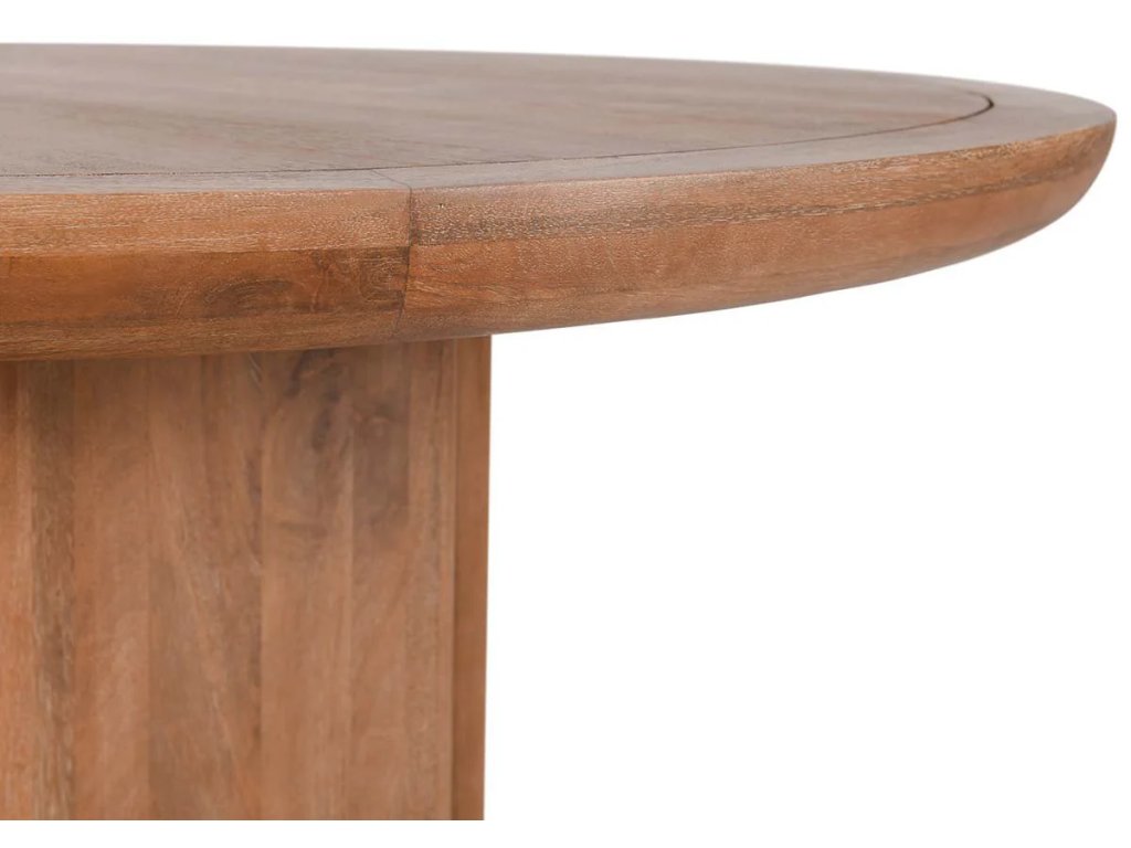 Selena Solid Wood Round Dining Table - Hickory Brown - image 1