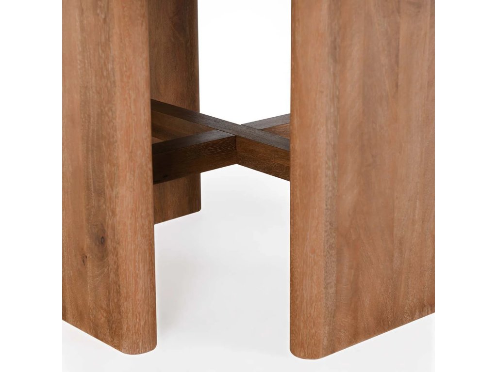 Selena Solid Wood Round Dining Table - Hickory Brown - image 3