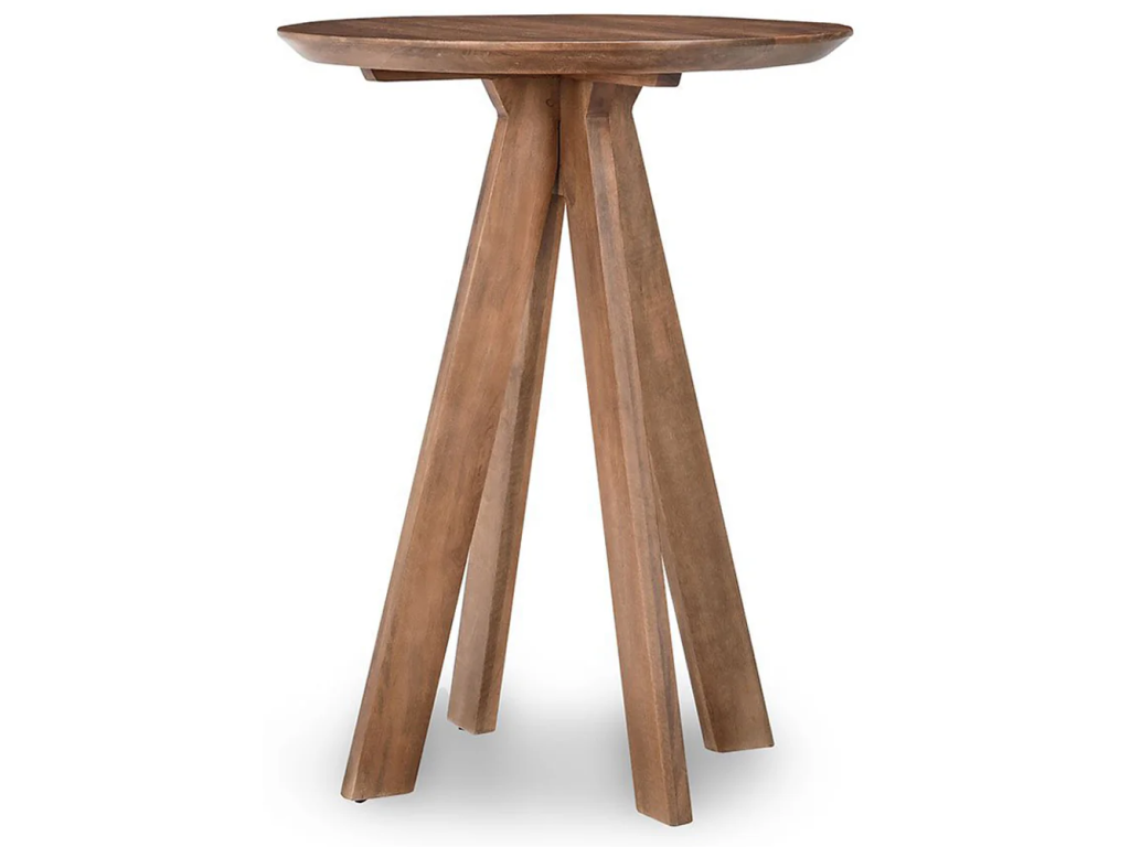 Rodrigo Solid Wood Round Bar Table - Hickory Brown - image 2
