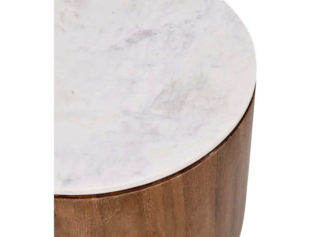 Josie Solid Wood Round End Table - Hickory Brown - image 1