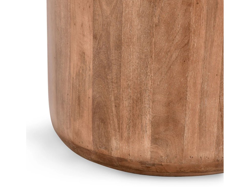 Josie Solid Wood Round End Table - Hickory Brown - image 3