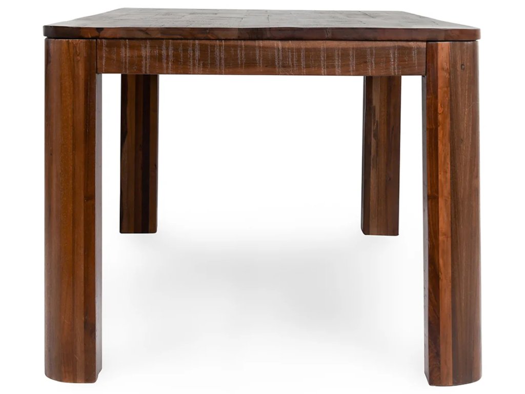 Nemi Solid Wood Rectangle Dining Table - Rustic Brown - main image