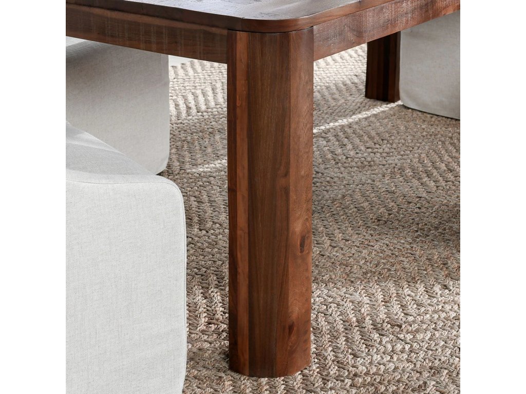 Nemi Solid Wood Rectangle Dining Table - Rustic Brown - image 5